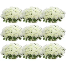 Artificial Silk Roses Bouquet Bulk Long Stem Realistic Fake Flowers for Wedding