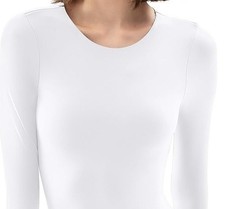 White Crew Neck Long Sleeve Bodysuit