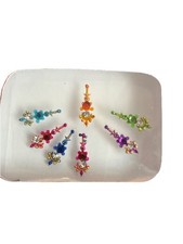 Indian Bollywood Bindi Body Jewel Self Adhesive, Crystal Forehead, Face Jewels