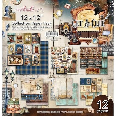 Asuka Studio Get A Clue 12''x12'' Sammlung Papier Packung 12 Stck.