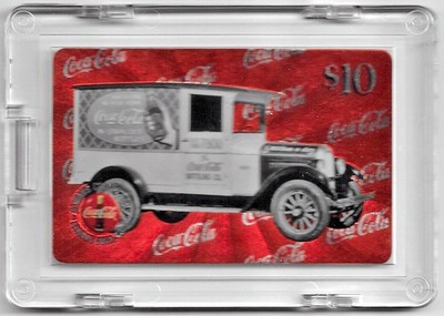 1996 Score Board Coca Cola $10 MicroLined Truck #10 Phone Card Proof Run 9/10