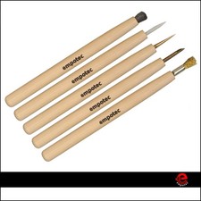 PULIZIA MONETE 5 MATITE SCALPELLO FIBRA VETRO LANA RESTAURO OTTONE METAL DETECTO