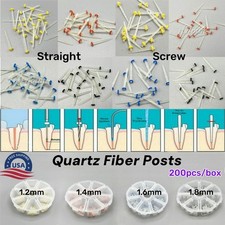 Dental Fiber Post Quartz Screw/Straight Teeth Restorative 1.2 1.4 1.6 1.8mm Post
