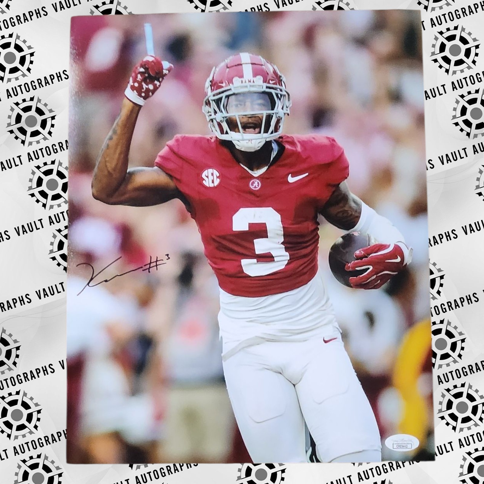 Keon Sabb Autographed Signed Alabama Crimson Tide Photo 11x14 Football Roll Tide JSA COA 