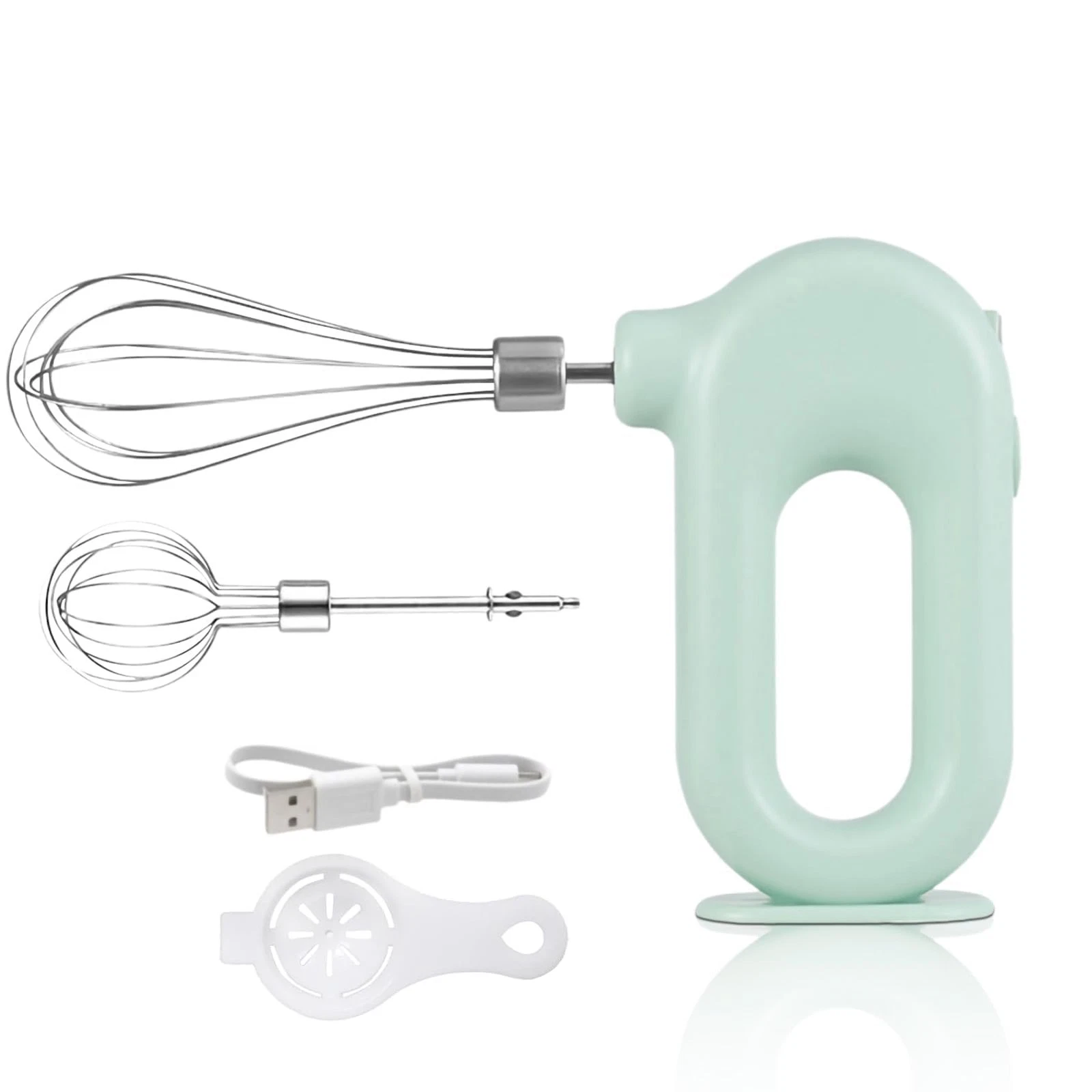 4 Speed Hand Mixer, Hand Mixer Whisk Wireless Rechargeable Handheld Egg Beate...
