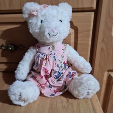 Ted Baker 12" Teddy Bear soft toy floral dress  & pink Bow plush teddy 