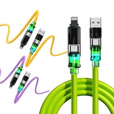 4 in1 Multi USB Charging Cable Fast Charger Cord For iPhone/Samsung/Type C/iOS