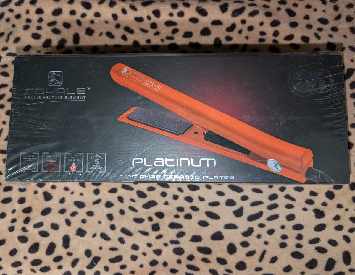 Royale Platinum Genius Heating Element Flat Iron - 1.25” NIB SEALED Red Royale All Hair Types Ceramic Hair Curling & Straightening  main image 3