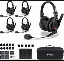 SYNCO XTALK XMAX5 Wireless Intercom Headset System Dual Ear 500m/1640ft 5Pcs/Set