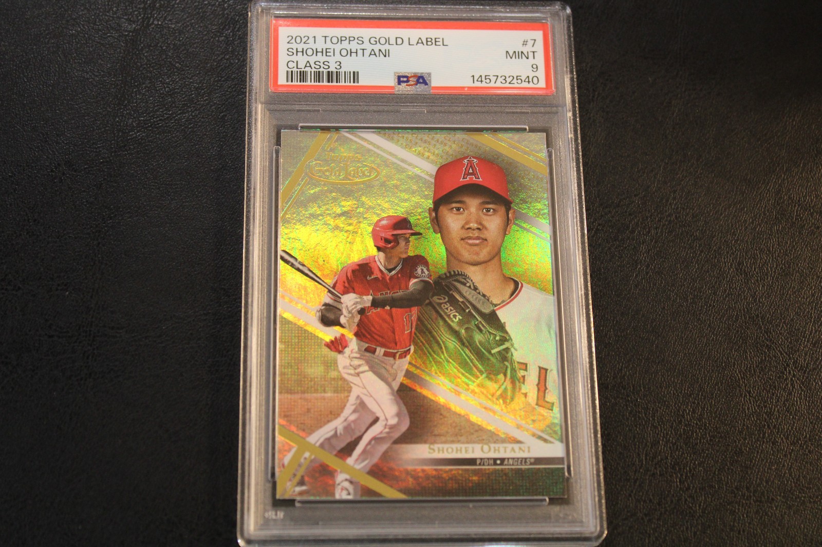2021 Topps Gold Label - Class 3 - Shohei Ohtani - Card # 7 - PSA MINT 9 view 1