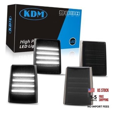 KDM Smoked Lens LED Front Bumper Corner Side Marker 88-93 Chevy C/K 1500-White