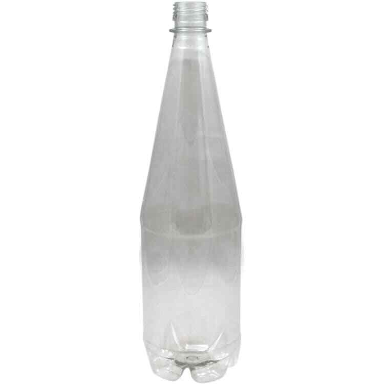 Beer / Wine / Lager / Cider Bottles - 1 Litre Clear Plastic with Screw Caps (24