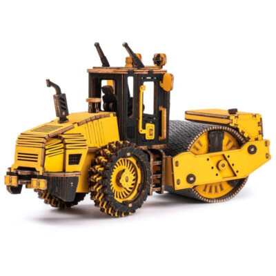 ROKR TG701K Road Roller 3D Wooden Puzzle Engineering Vehicle Building Block Toys