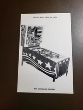 Gottlieb NEW YORK (AddABall Version of PIONEER) Original Pinball Postcard Flyer