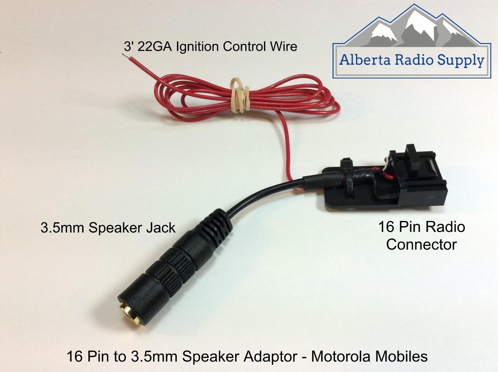 Motorola 16 Pin 3.5mm Speaker Adaptor+Ignition 10 Pack M1225 CM300