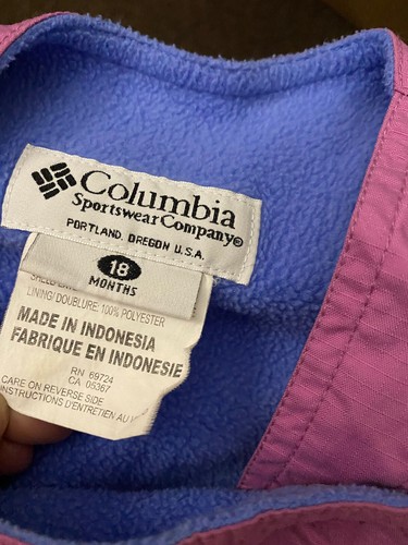 Columbia Toddler Girl PINK Ski Snow Bib Pant Overalls ADJUSTABLE Diaper Zip 18mo - Picture 3 of 8