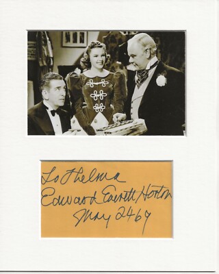 Edward Everett Horton Ziegfeld Girl signed original authentic Autogramm UACC RD
