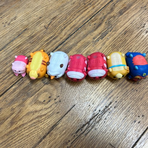 Disney Tsum Tsum Vinyl Figures Lot/7 Piglet Pooh Olaf Cheshire Cat, Lady, Fred  - Picture 8 of 9