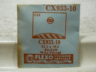 GS CX933-10 Watch Crystal Fit Waltham Elgin - 23.3 x 18.3 mm Replacement Repair