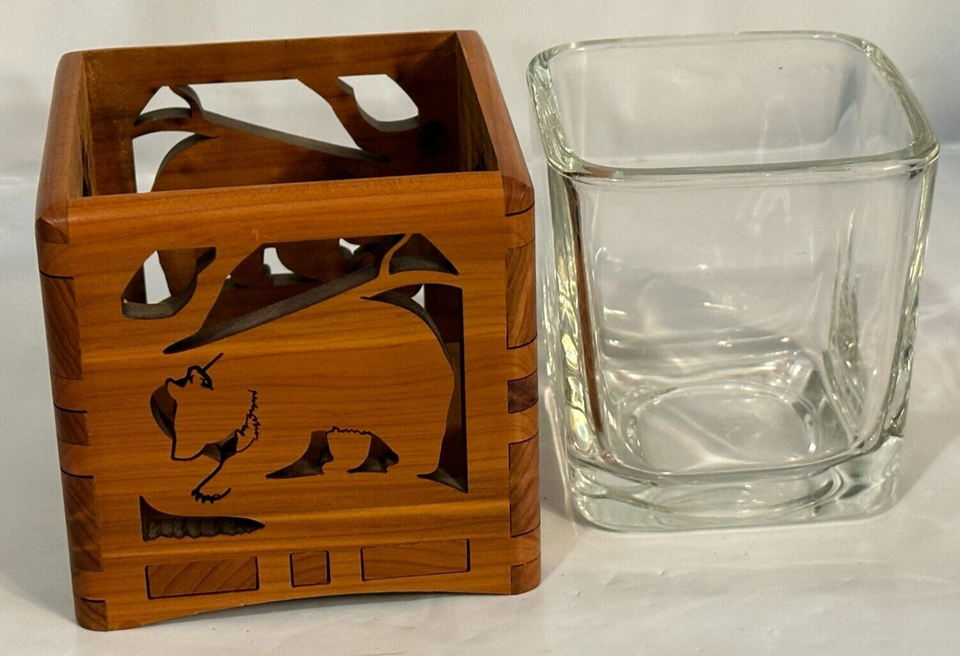 BEAR Candle Holder Wood You Tell Me WYTM 2005 Made in America eBay