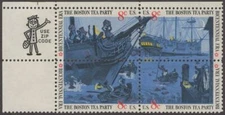 Scott # 1480-1483 - US ZIP Block Of 4 - Boston Tea Party - MNH - 1973