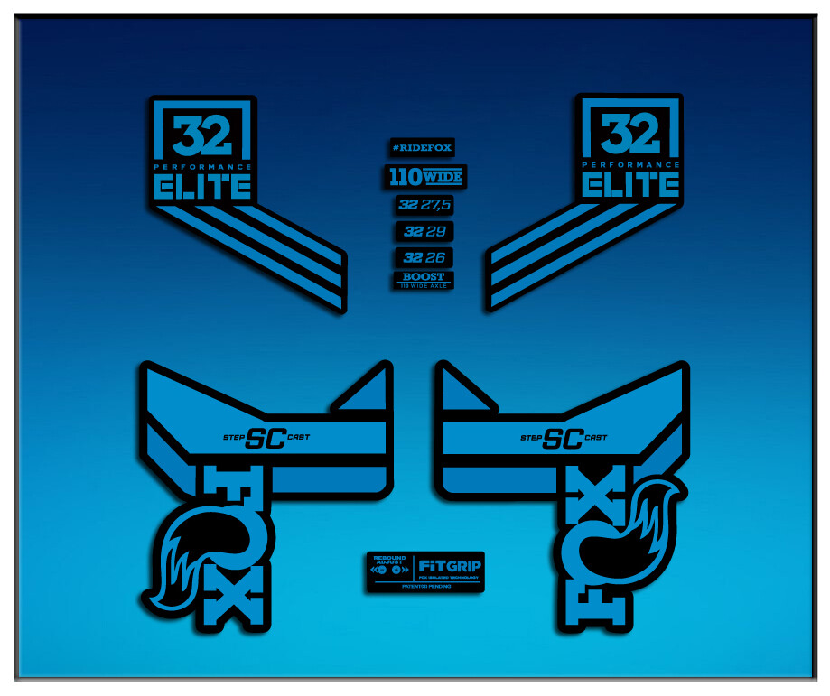 Autocollants Fourche Fox 32 Performance Elite AM98 Autocollant 323514890710