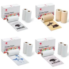 PAPERANG Adhesive Thermal Paper for Phomemo M02 Mini Bluetooth Pocket Printer