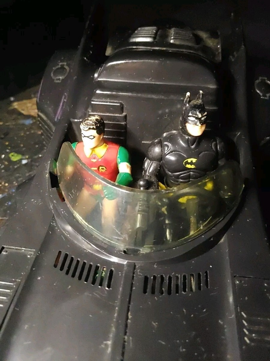 Vintage 1989 Toy Biz Batmobile w/Batman & Robin - Read Description