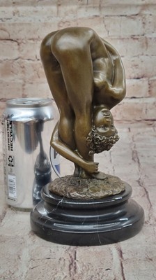 Erotic Sensual Nude Female Woman Signed Bronze Marble Statue ...