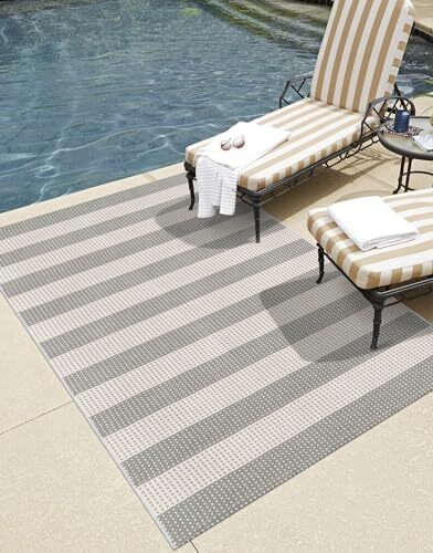 Outdoor Patio Rug 3x5, Washable Woven Kitchen Rug, Indoor Outdoor 3'x5 ...