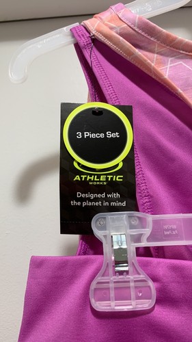 Athletic Works Girls Sports Bra/Tank 3-Pieces 2XL - Picture 6 of 7
