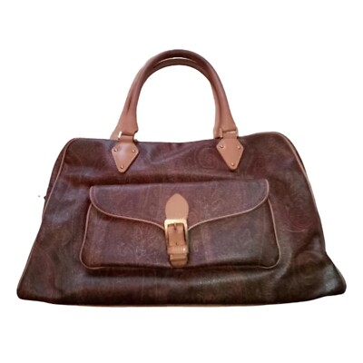 Original Vintage ETRO - Tasche ETRO Shoulder Bag Handbag Leather Paisley Lady