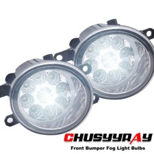 1pair Led Fog Lights Bumper Driving Lamp Clear Lens For Toyota Yaris 2007-2014