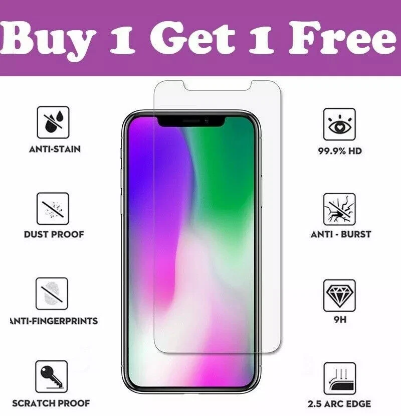 For APPLE I PHONE 16 15 14 12 13 PLUS XS 17 Pro Tempered Glass Screen Protector - Image 4 of 4