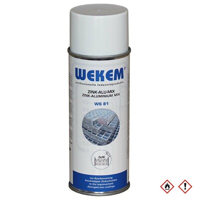 Wekem 400ml Zink-Alu-Mix WS81 Rostschutz Zinkspray Korrosionsschutz Zink Spray