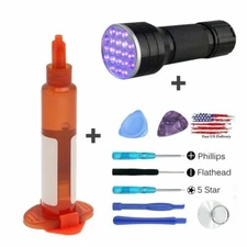 5ML UV(LOCA) Glue Outer Screen Glass Replacement Repair Tools Kit UV Light