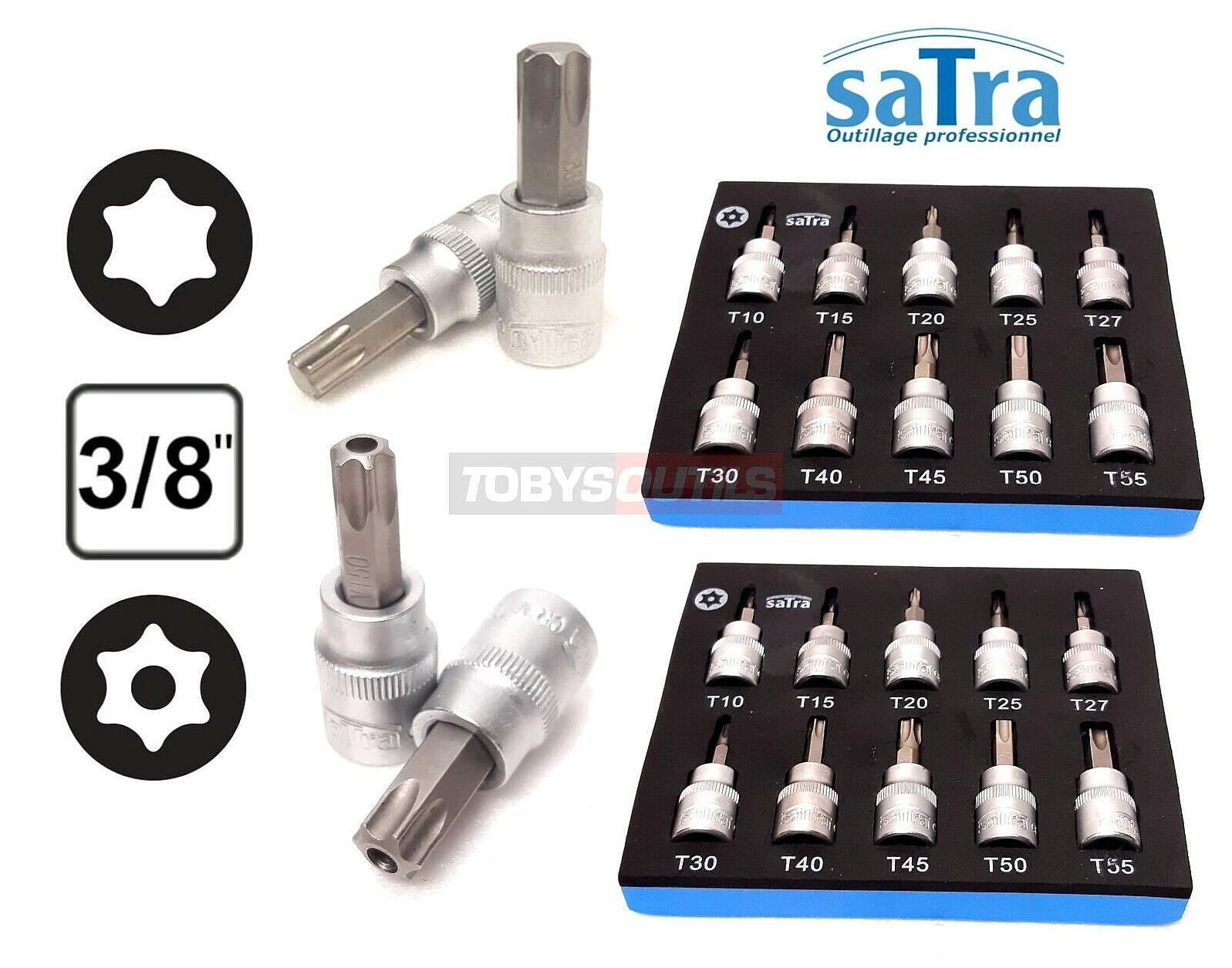 Douilles 3/8 TORX Resistorx percées en acier forgé avec insert de servante