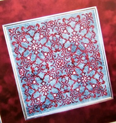 Keslyn's Crimson Primitive Mandala Cross Stitch Pattern By Lynda Keske
