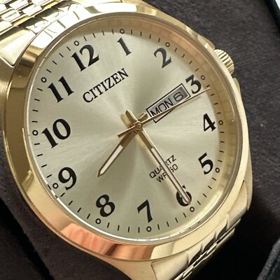 Citizen Quartz Champagne Dial Gold-tone Men's Watch BF5002-99P | eBay