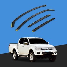 Mitsubishi L200 MK4 2006-2015 4 Door Pick-Up Wind Deflectors Visor Guards 4pc