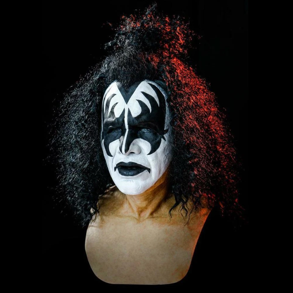 Kiss Band Gene Simmons Maske Cosplay Latex Maske Halloween Rock Party Kostüm - Bild 2 von 4