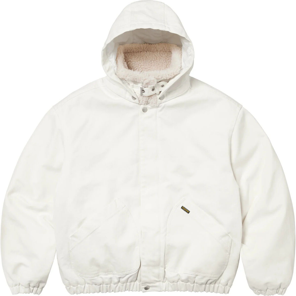 Supreme Faux Shearling Lined Bomber Jacket FW24 Black White Supreme Faux Shearling Lined Bomber Jacket FW24 Black White