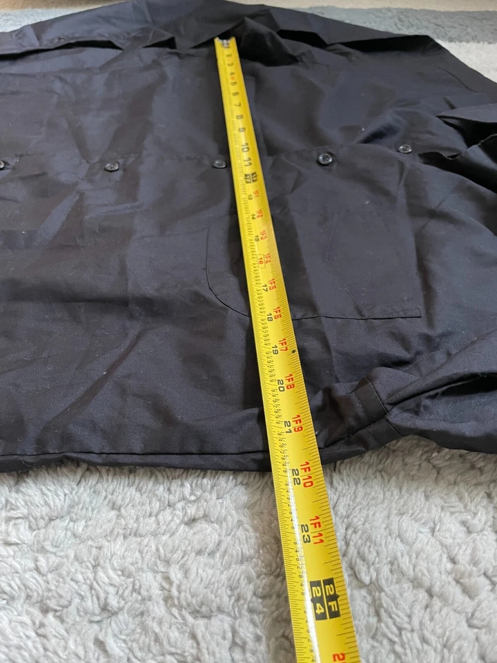 Camisa de vestir negra de abajo John Ashford 15 1/2 35 35 M Foto 3 de 4