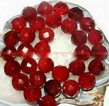 Wholesale 6/8/10/12mm Faceted Natural Red Jade Gemstone Round Loose Beads 15''