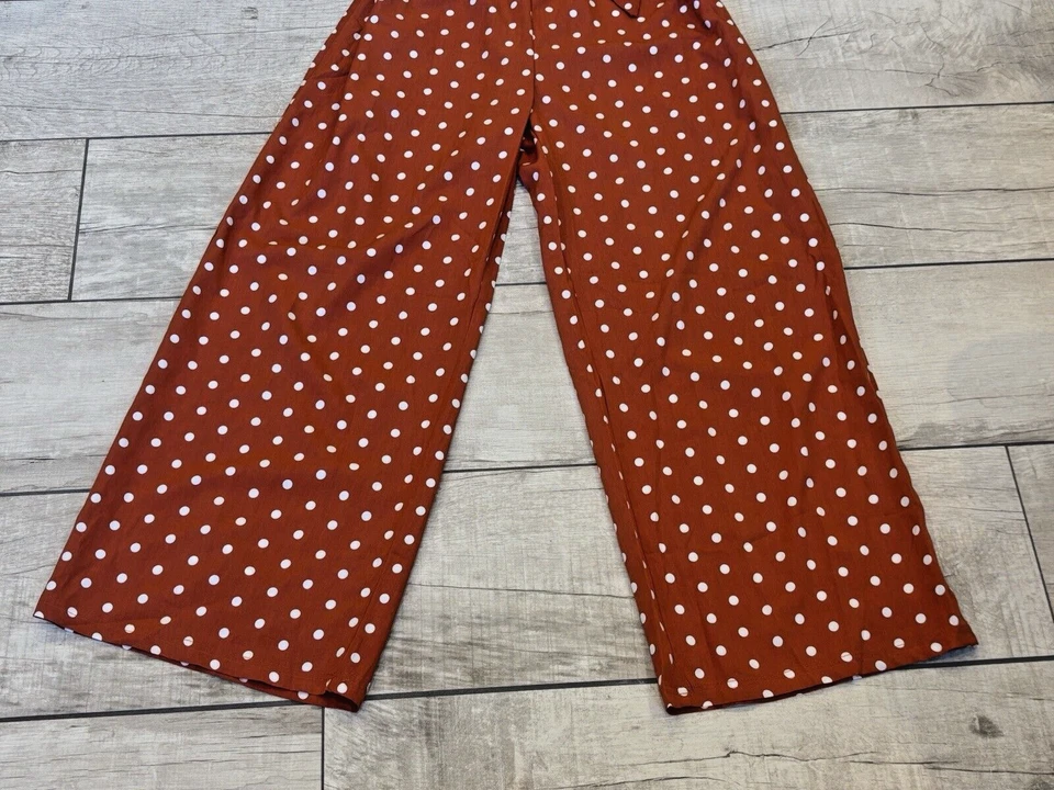 Mono Lunares Naranja Talla L Manga Corta Pierna Ancha Peek A Boo Back Clásico Foto 3 de 4