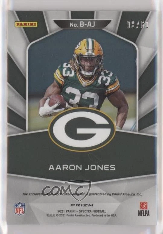 2021 Panini Spectra Brilliance Hyper /60 Aaron Jones #B-AJ - Image 2 of 2