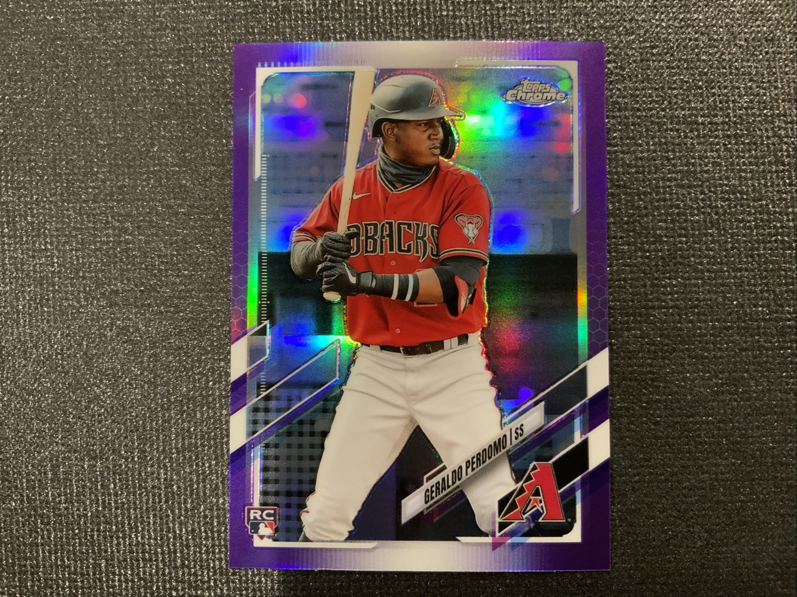 2021 Topps Chrome Update Geraldo Perdomo RC Purple Refractor #USC66 Diamondbacks