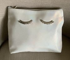 White Iridescent Makeup Bag