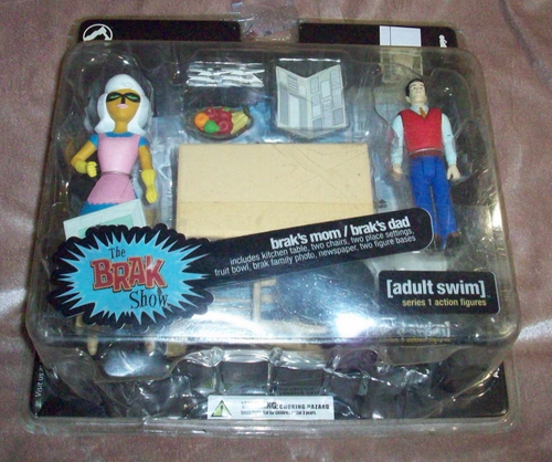 New in Box! Adult Swim THE BRAK SHOW Mom Dad Action Figure Set Cartoon Planet