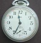 Vintage Hirco Locomotive Pocket Watch Swiss Made 17J Rare Dial Made For A Hirsch